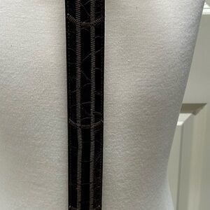 Nocona Dark Alligator Belt with Detailed Stitching